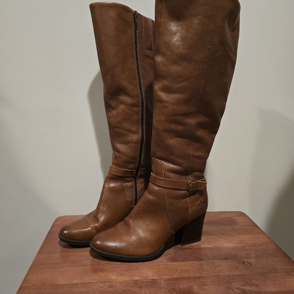 Born Brand Brown Knee-High Esla Leather Boots